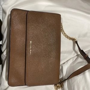 Michael Kors brown cross body purse